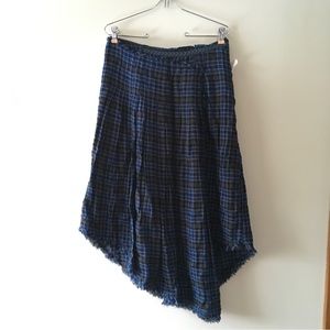 Free People Asymmetrical Plaid Skirt